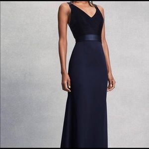 Vera Wang Davids Bridal Bridesmaid Dress Velvet